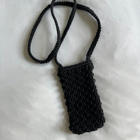 COS Crochet Knit Black iPhone Pouch - Picture 2 of 4